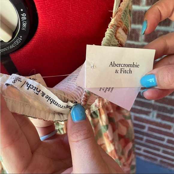 NWT Abercrombie & Fitch Women's Knotted Strap Maxi V-neck Dress - size S - Picture 4 of 7